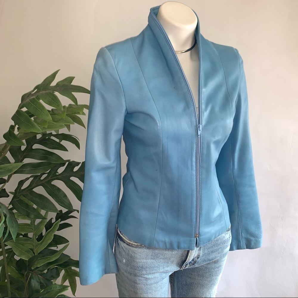 l e a t h e r :: Stunning Unique Spanish Fitted Leather Jacket - Picture 4 of 15